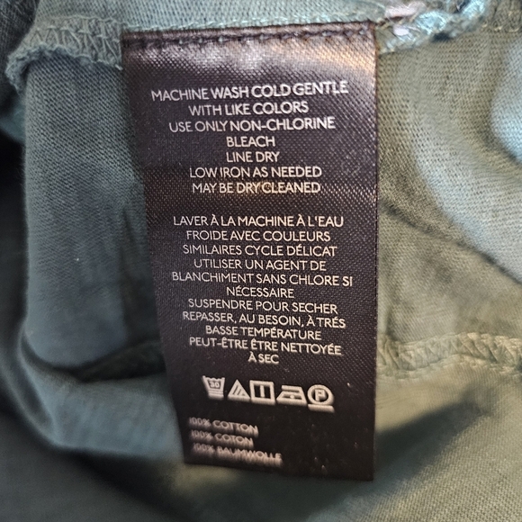 Pilcro Anthropologie Cotton Seamed Top, Turquoise, XXS/XS - Picture 10 of 10